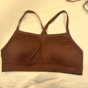 PINK Victoria's Secret Brown Sports Bra